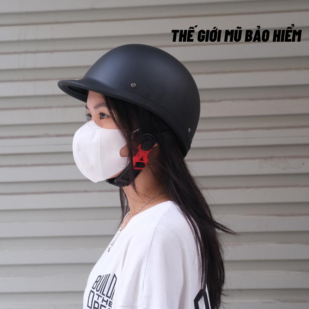 Mũ bảo hiểm nửa đầu đua ngựa gọn nhẹ(tặng hình dán stiker),nón bảo hiểm thời trang thể thao nam nữ cá tính_thế giới mũ