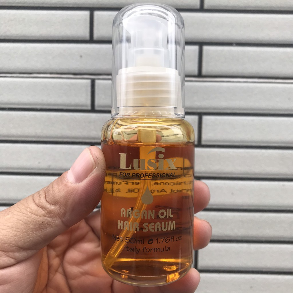 Tinh dầu dưỡng bóng phục hồi tóc hư tổn Argan Oil Lusix 50ml