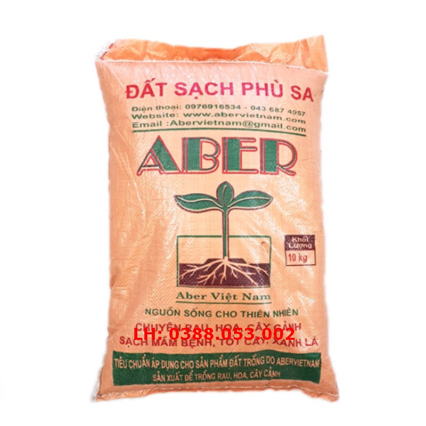 Đất phù sa dinh dưỡng ABER (1kg) - Đất Chuyển Trồng rau, hoa, cây cảnh