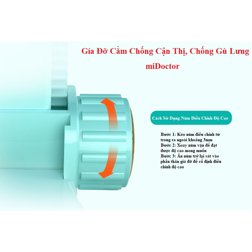 [Chính Hãng] Giá đỡ cằm chống cận thị, dụng cụ chống cận thị, chống gù - Thương Hiệu miDoctor