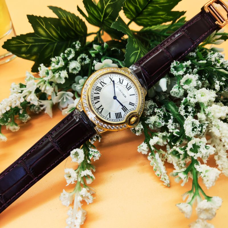 ĐỒNG HỒ ROMAN CAR-TIER NỮ QUAI DA