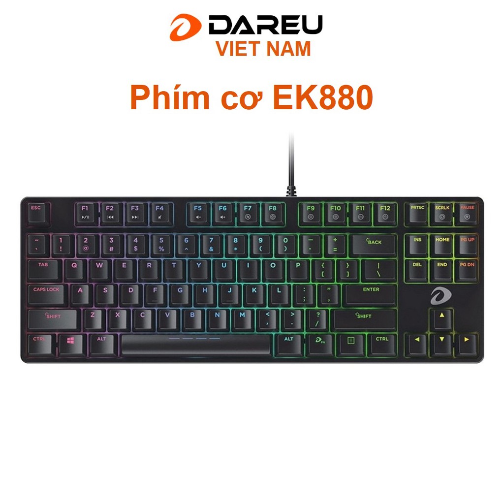 Bàn phím cơ DAREU EK880 led RGB (RGB, Blue/ Brown/ Red D switch) | BigBuy360 - bigbuy360.vn