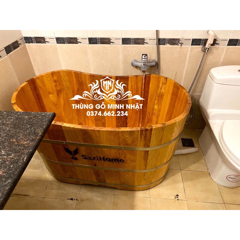 Bồn tắm gỗ mini,bồn tắm gỗ cho bé Gỗ Pơmu