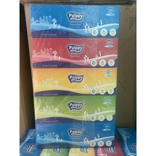 Khăn giấy lụa hộp pulppy 180 tờ 2 lớp