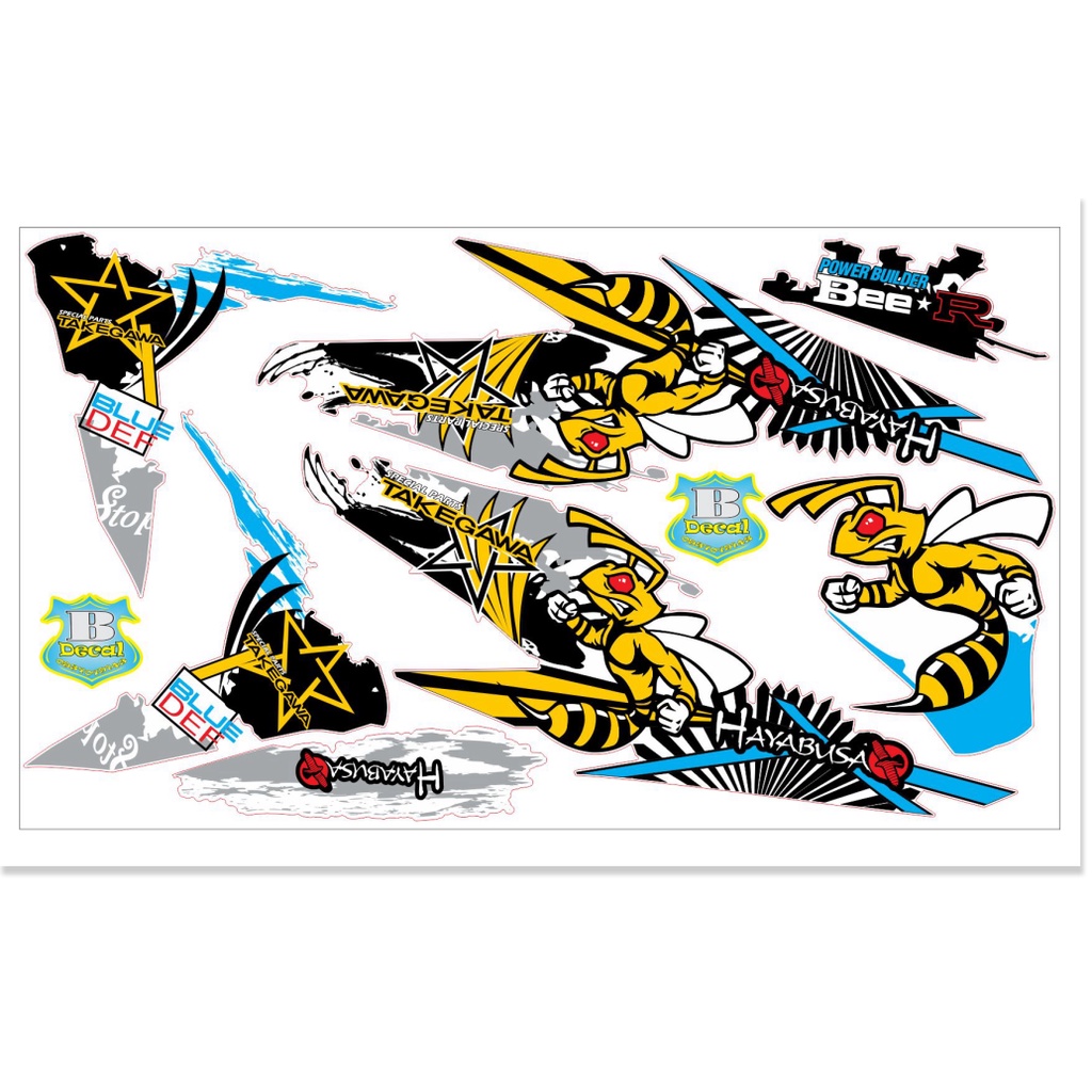 Tem vario 150 ong bắp cày hayabusa trắng