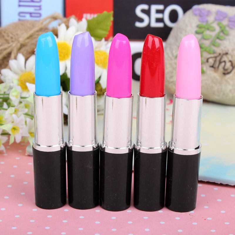 Set 12 Bút Bi Hình Thỏi Son Dễ Thương 0.5Mm