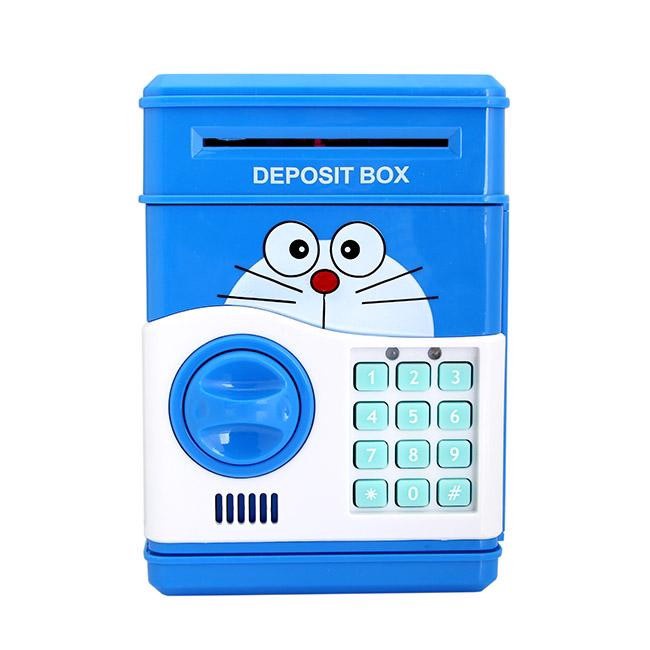 Két Sắt Mini , máy rút tiền thông Minh Mở Khóa Vân Tay, Kitty, doremon đặc biệt có đèn nhạc và bài hát cho bé nghe