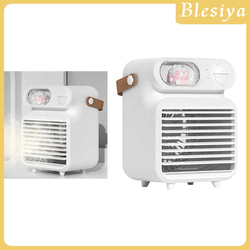 [BLESIYA]3-in-1 Portable Air Conditioner Fan with 3 Wind Speeds with 150ml Water Tank 4000mAh with LED Night Light for Room Indoor