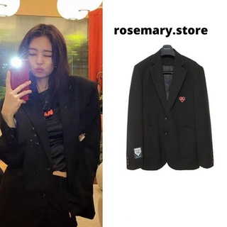 Áo vest đen rộng Jennie Blackpink