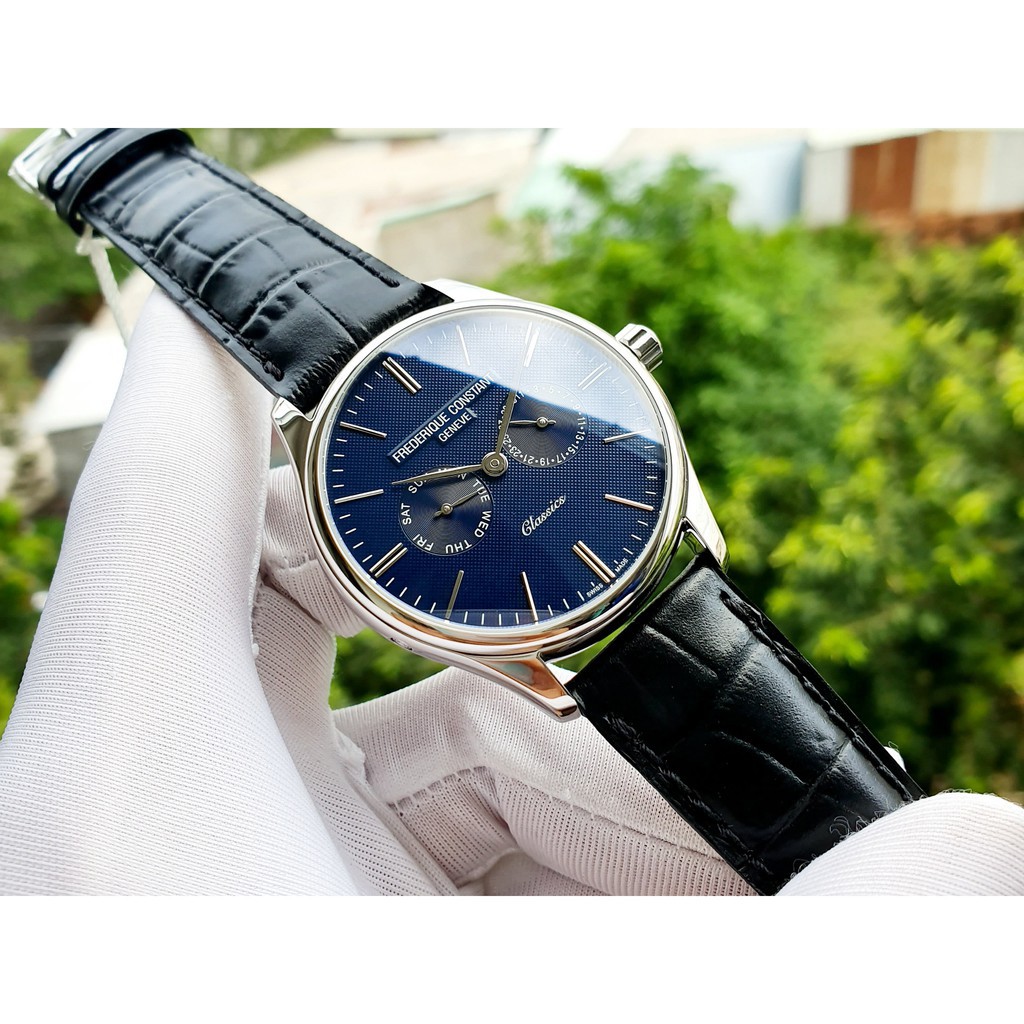 Đồng hồ nam chính hãng Frederique Constant FC-259BNT5B6 - Máy Quartz pin - Kính Sapphire - Dây da