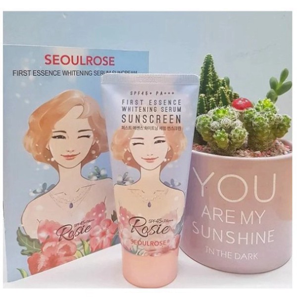 Kem chống nắng Rosie Seoul Rose First Essence Whitening Serum Sunscreen N869
