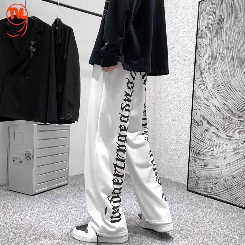 Quần Dài Nữ TVl1999, quần jogger Unisex Nam Nữ In Chữ Sau Ống Phong Cách Hàn Quốc Dày Dặn Ba Màu Đen, Xám, Trắng A3