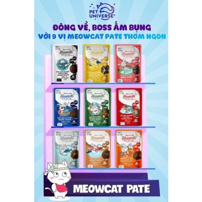 Pate Meowcat cho mèo 9 vị cực ngon 😻 MADE IN VIETNAM 🇻🇳