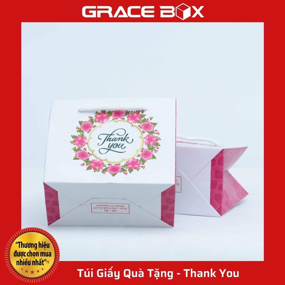{Giá Sỉ} Túi Giấy Quà Tặng Thank You Cao Cấp - 15 x 13 x 8.5 cm - Siêu Thị Bao Bì Grace Box