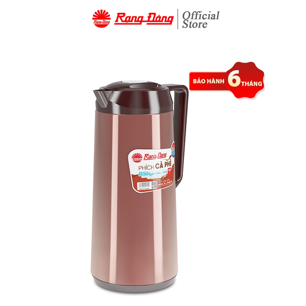 Phích đựng nước nóng, Phích Cafe 700 ml Vỏ Inox RẠNG ĐÔNG ( Model: RD 0740 ST3.E )