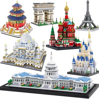 Tương thích với các khối Lego, các tòa nhà thành phố, lâu đài Disney Taj Mahal, Tháp Hạc vàng, hạt nhỏ đồ chơi xếp hình