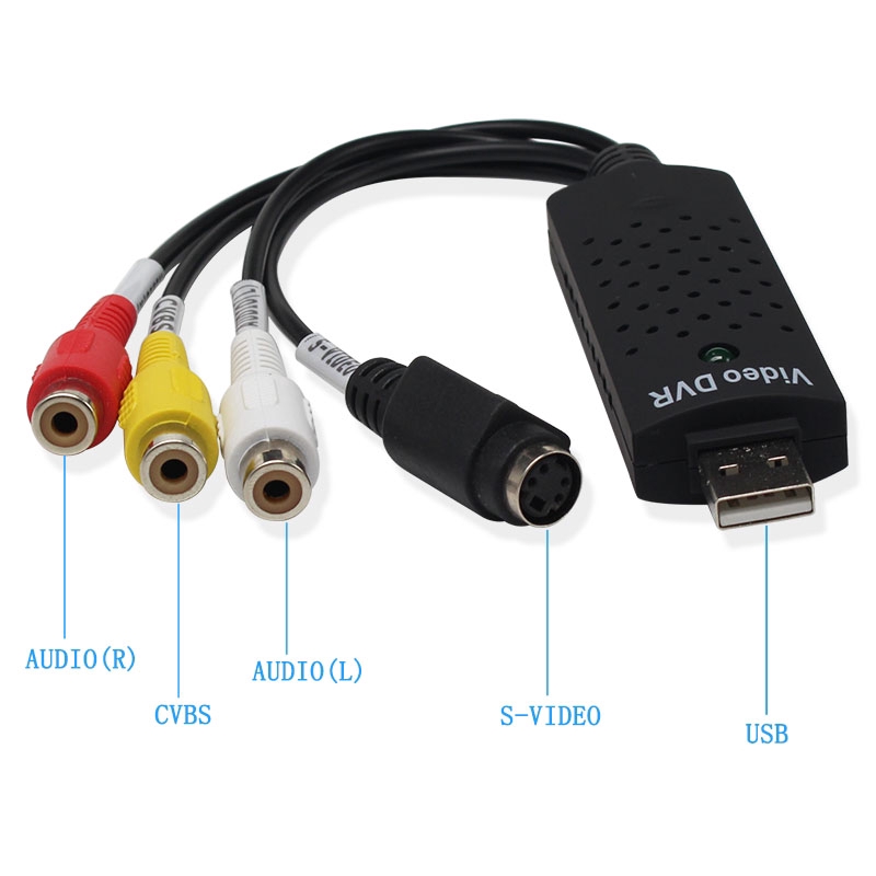 Dây cáp USB 2.0 chuyển đổi video Capture card VHS sang DVD cho Win7 / 8/10 / XP / Vista