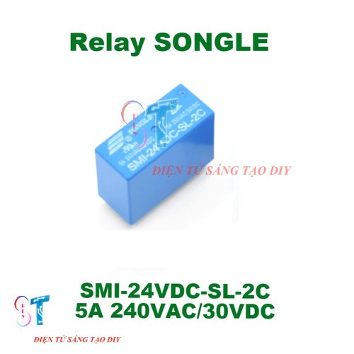 Relay Songle 8 Chân SMI-24VDC-SL-2C 24V 5A , rơ le 8 Chân