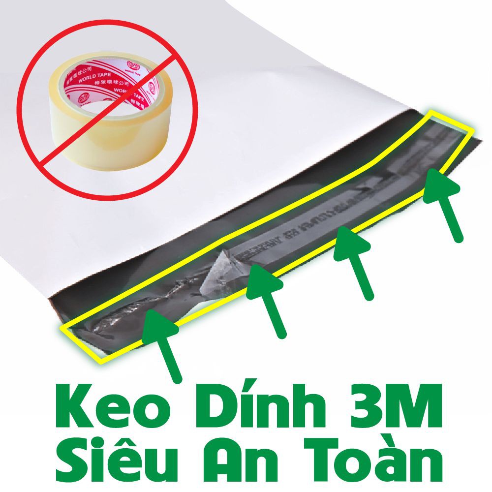 [28x42cm] 2 Túi Gói Hàng Dùng Thử Có Dán Niêm Phong Chống Bóc GHN