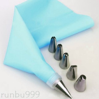 8 PCS/Set Cake Decorating Tips Set Icing Piping Cream Pastry Bag with 6 pcs Stainless Steel Nozzle Set DIY Cake Decorating Tools