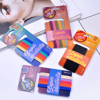 Set 10 bé thun cột tóc đơn giản