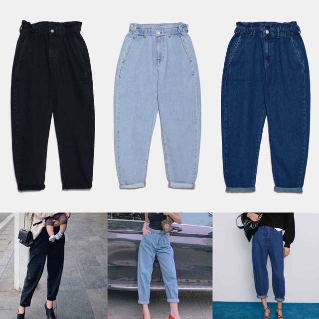 Quần baggy chun 3 màu dành cho nữ