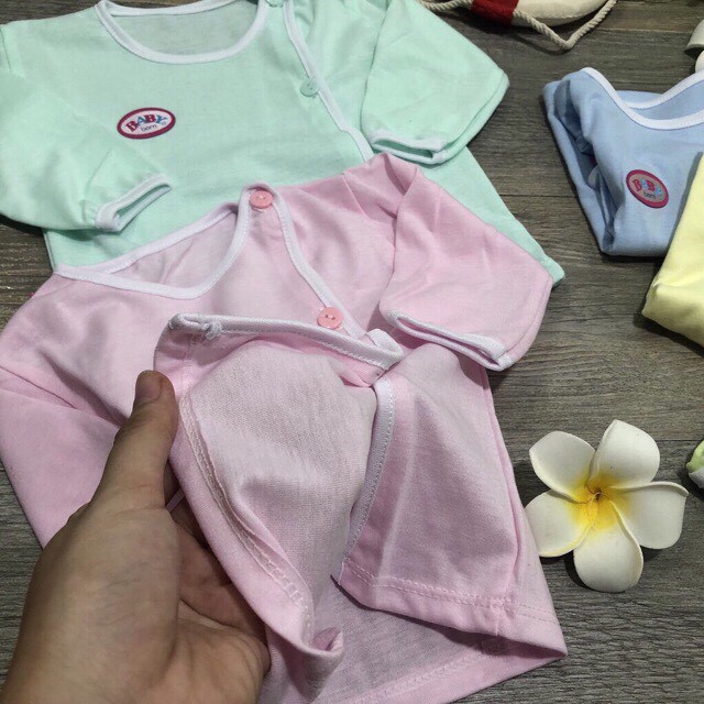 Áo sơ sinh dài tay Baby Born chất liệu vải cotton cho bé 2,5 ~7kg