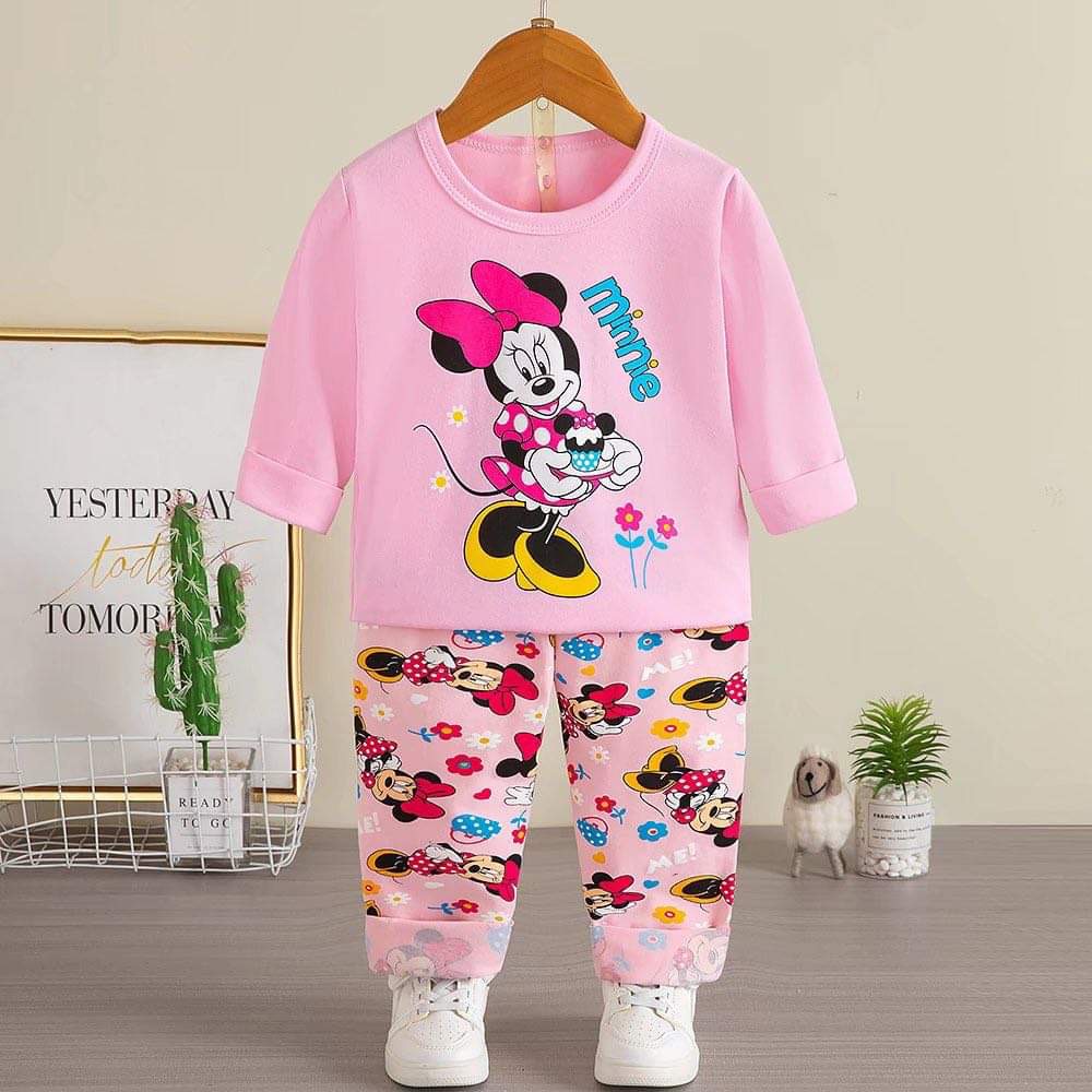 (Kubao 16-25kg) Đồ bộ quảng châu xuất hàn Bộ quần áo dài tay cotton xuất hàn cho bé gái 3 -6 tuổi