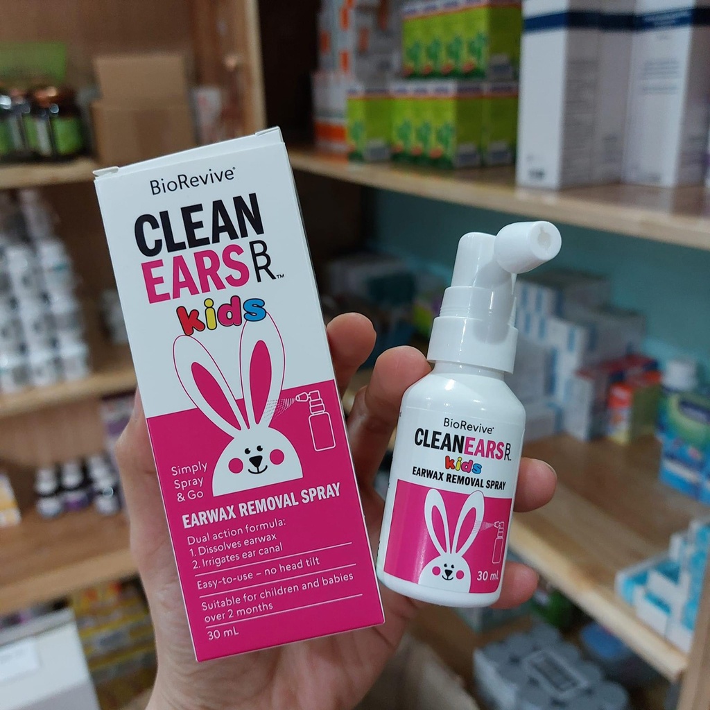 Xịt tan ráy tai Clean Ears Kids 30ml của Úc