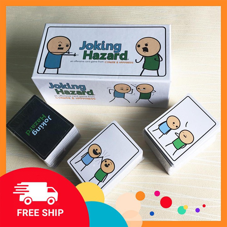 Trò Chơi Board Game Thẻ Bài Cà Khịa Joking Hazard Siêu Bựa Hộp Cứng Tiếng Anh