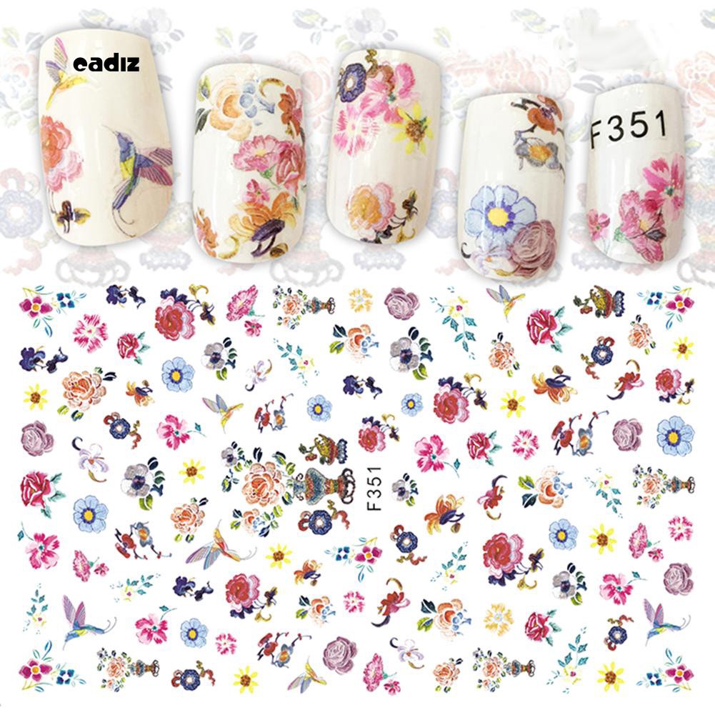 ✮Multi-pattern Nail Art Floral Sticker Women Fingernail Manicure DIY Decal Decor
