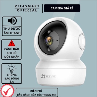 Camera wifi ezviz c6n cảnh báo về điện thoại ezviz c6n có loa mic đàm thoại 2 chiều vitasmart