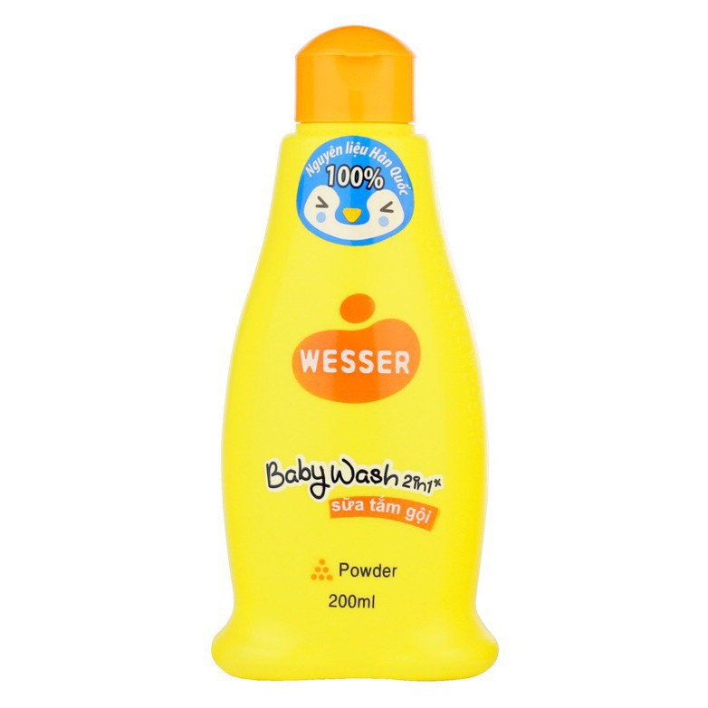 (Chào bạn) Sữa tắm gội Wesser loại 200ml/500ml cho bé siêu rẻ