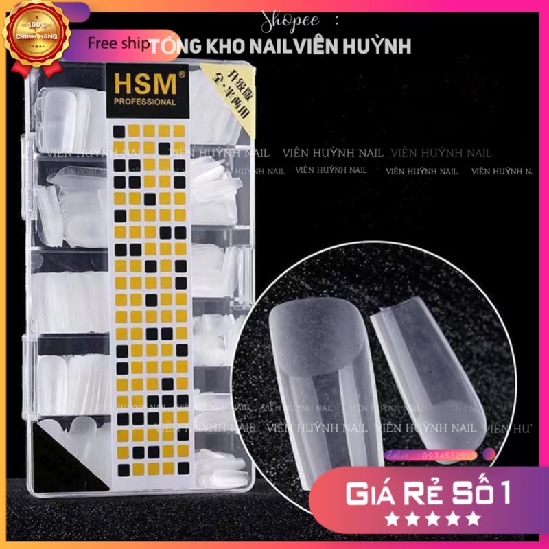 Móng úp HSM nhám sẵn form vuông