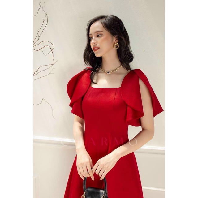 (FREE SHIP) ĐẦM XÒE NỮ CHẤT LIỆU TAPTA CÓ MÚT NGỰC TAY CẮT XẺ CÁNH TIÊN DỰ TIỆC SANG CHẢNH HHP