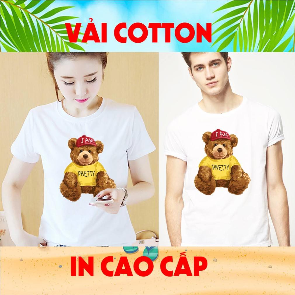 Áo hàn quốc- Bộ sưu tập áo thun gấu cực cute, unisex, vải cotton , in cao cấp- có size trẻ em áo bear