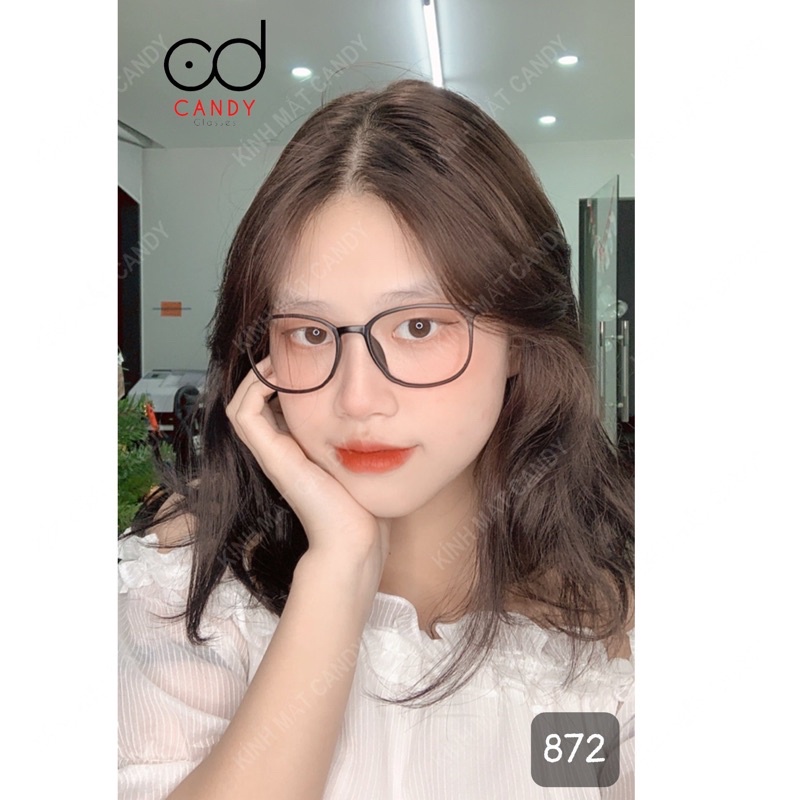 Gọng kính cận tròn càng kính kim loại 872 – Tiệm kính Candy