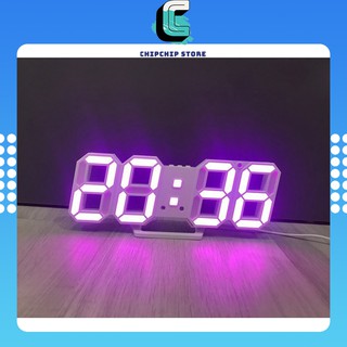 Đồng hồ để bàn, đồng hồ led để bàn điện tử dán tường 3D