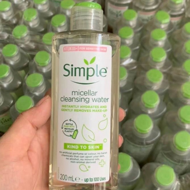 Nước Tẩy Trang Simple Micellar Cleansing Water 200ml hàng chính hãng