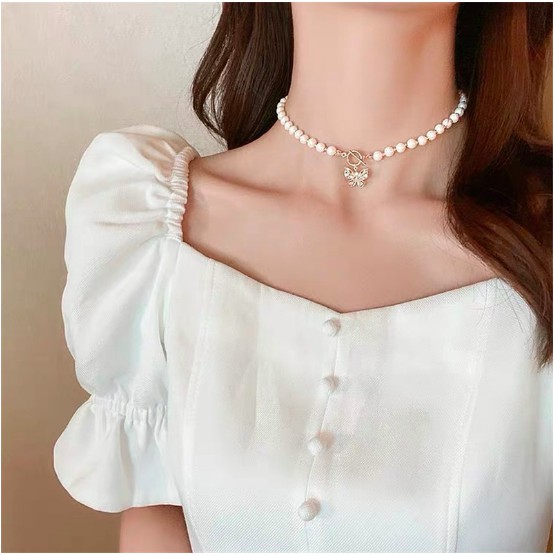 Choker 1 tầng ngọc tiểu thư