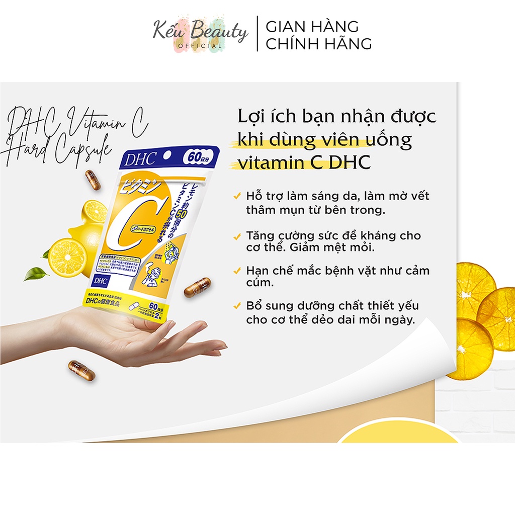 Viên Uống DHC Bổ Sung Vitamin Nhật Bản 30 ngày Vitamin C,B,E,Biotin, Rau Củ, Kẽm, Collagen, Khoáng, Trắng Da, Thon Đùi