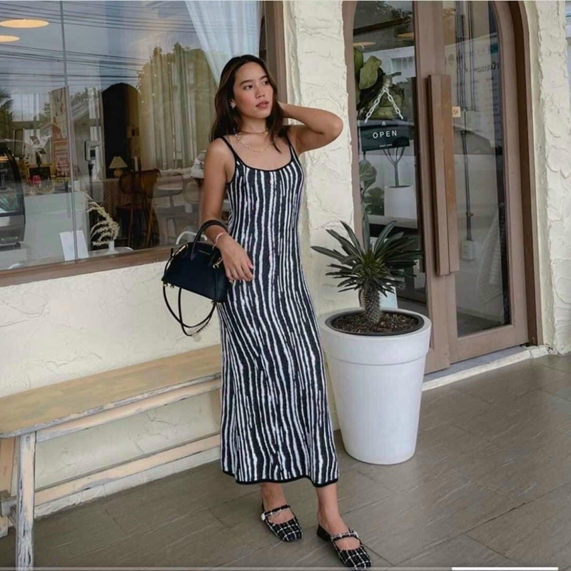 Túi xách Cnk hến mới phối màu 2 dây đeo hàng đẹp nét size 22