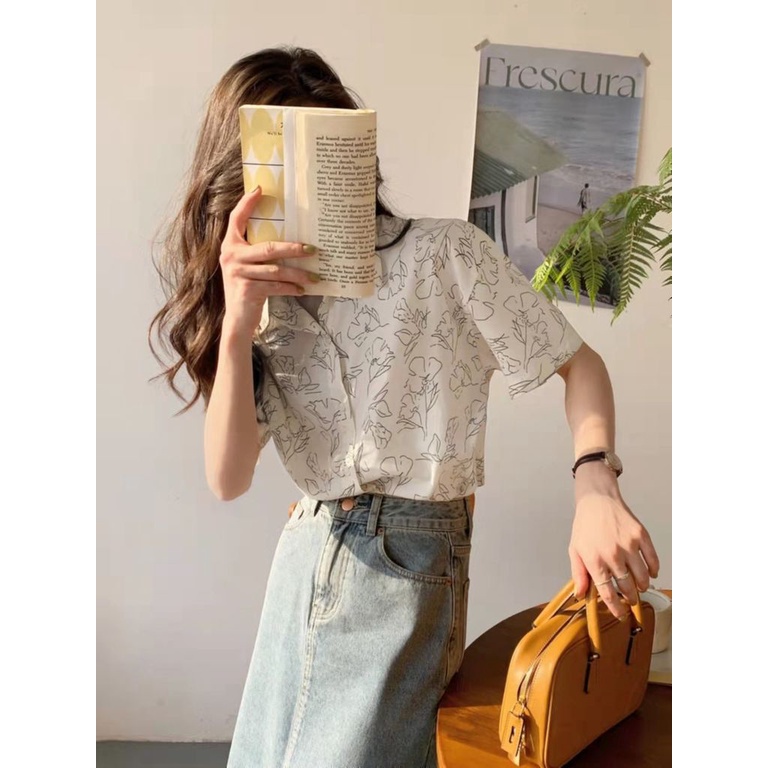 Áo Sơ Mi Tay Ngắn Thiết Kế Nhỏ Nhắn Thời Trang Mùa Xuân Cho Nữ