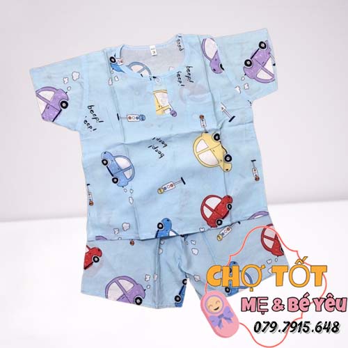 Bộ ton mặc mát cho bé trai tay ngắn vải ton, lanh cao cấp (bộ tone mát, bền đẹp hàng loại 1)