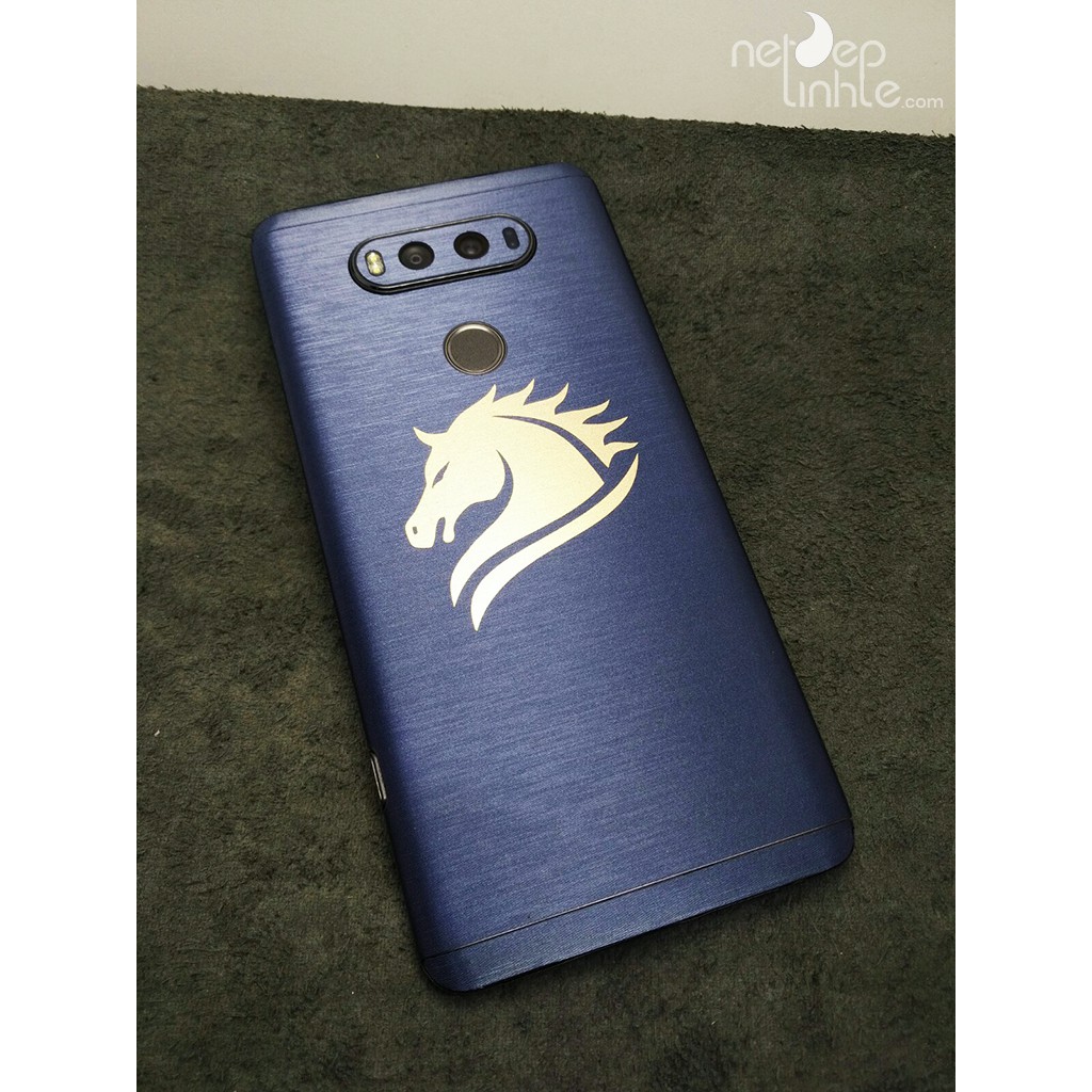 [ Hot_Sale ] Dán skin LG V20 xanh xước logo Horse