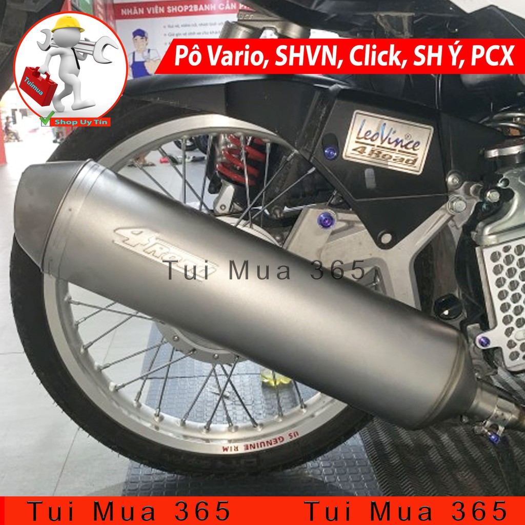 Pô 4Road Hàng Chuẩn Copy Full Cổ Pát cho Vario, Click, SHVN, SH Ý, PCX