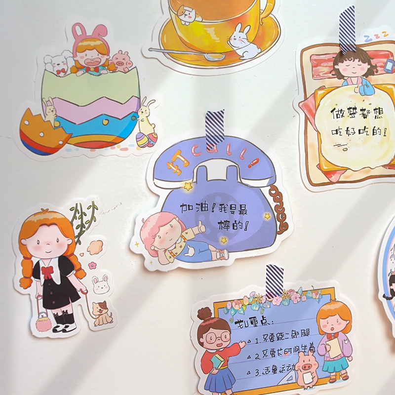 Set 30 Giấy Ghi Chú Họa Tiết Hoạt Hình Sáng Tạo