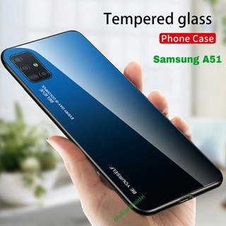 Ốp lưng Samsung Galaxy A51 mặt lưng kính đa sắc thời trang cao cấp chất đẹp 2