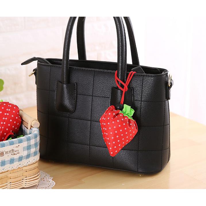 HOMEPLUS Strawberry Folding Eco-Friendly Reusable Shopping Bag