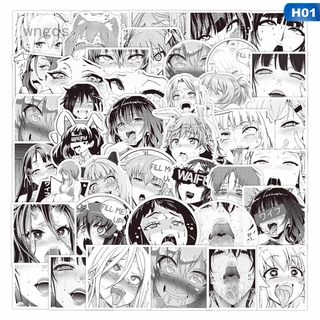 Bộ 52 Miếng Dán Nhựa Vinyl Ahegao Lut Face Waifu